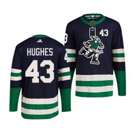 Dresovi Vancouver Canucks Quinn Hughes 43 Adidas 2022-23 Reverse Retro 2.0 Navy Authentic - Muške